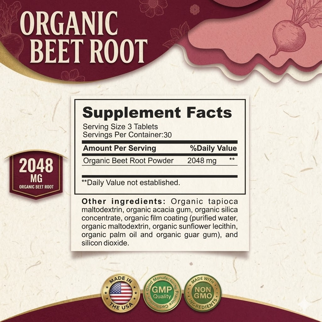 Lavora Nitric Surge - 2040mg Organic Beet Root Tablets