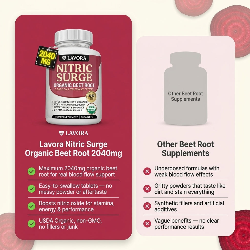 Lavora Nitric Surge - 2040mg Organic Beet Root Tablets